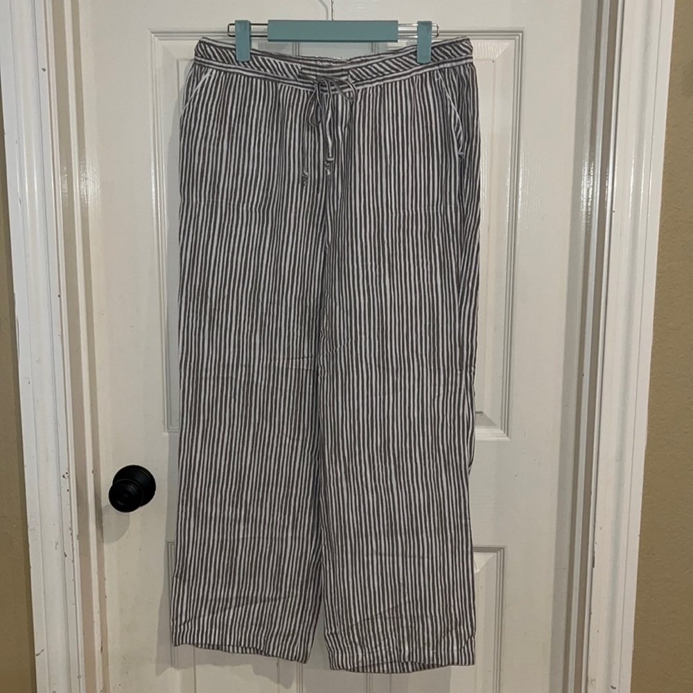EUC—Joan Vass Linen Blend Pants—Medium